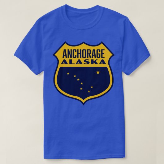 Alaska Retro Shield gelb T-Shirt (Design vorne)