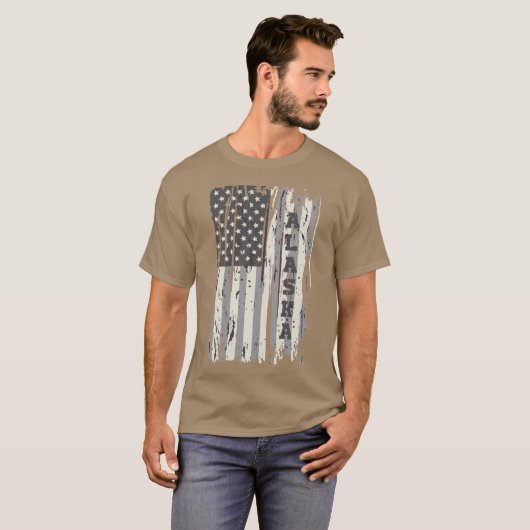 Alaska Retroflagge perfekt Geschenk für Ihren näch T-Shirt (Vorne ganz)