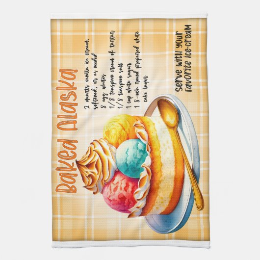 Alaska-Rezept Geschirrtuch (Vertikal)