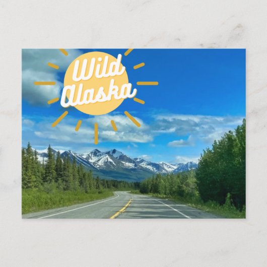 Alaska Road Trip Mountain Fotografie Postkarte (Vorderseite)