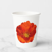 Alaska-Rote Mohn Farbige Blume Pappbecher (Rückseite)