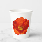 Alaska-Rote Mohn Farbige Blume Pappbecher (Vorderseite)