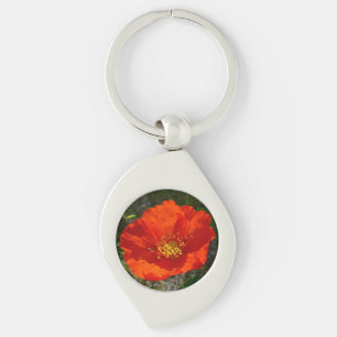 Alaska-Rote Mohn Farbige Blume Schlüsselanhänger
