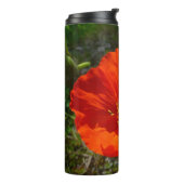 Alaska-Rote Mohn Farbige Blume Thermosbecher (Nach links gedreht)