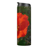 Alaska-Rote Mohn Farbige Blume Thermosbecher (Nach rechts gedreht)