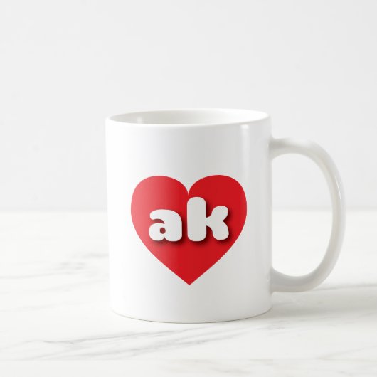 Alaska rotes Herz - I Liebe ak Kaffeetasse (Rechts)