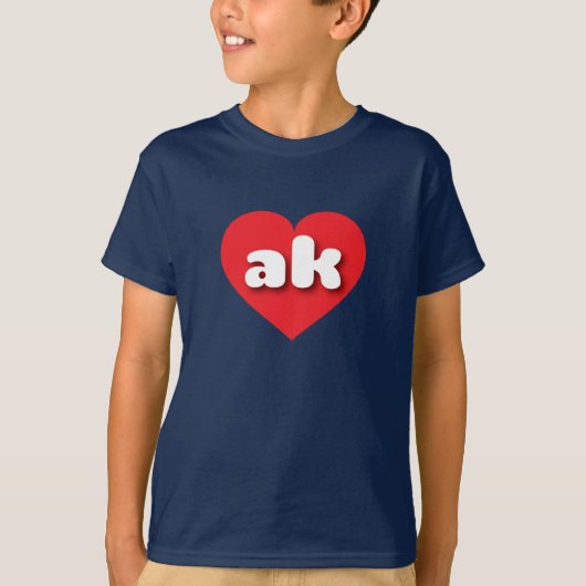 Alaska rotes Herz - I Liebe ak T-Shirt (Vorderseite)
