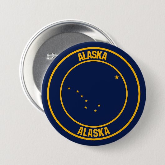 Alaska Round Emblem Button (Vorne & Hinten)