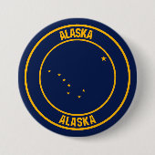 Alaska Round Emblem Button (Vorderseite)