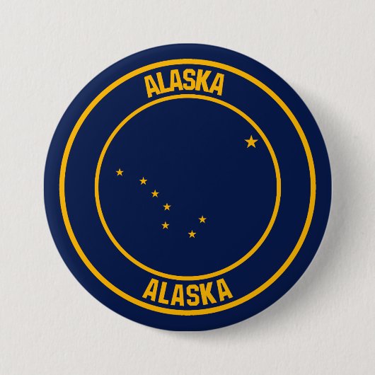 Alaska Round Emblem Button (Vorderseite)