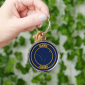 Alaska Round Emblem Schlüsselanhänger (Hand)