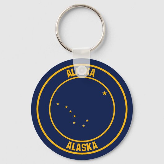 Alaska Round Emblem Schlüsselanhänger (Vorderseite)