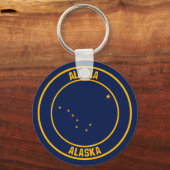 Alaska Round Emblem Schlüsselanhänger (Vorderseite)