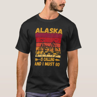 Alaska ruft und ich muss gehen Vintage Berge  T-Shirt