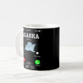 Alaska ruft Urlaub Kaffeetasse (Vorderseite Links)