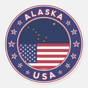 Alaska Runder Aufkleber