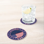 Alaska Runder Pappuntersetzer (Vor Ort)