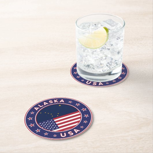 Alaska Runder Pappuntersetzer (Vor Ort)