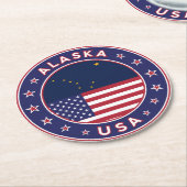 Alaska Runder Pappuntersetzer (Angewinkelt)