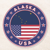 Alaska Runder Pappuntersetzer (Vorderseite)