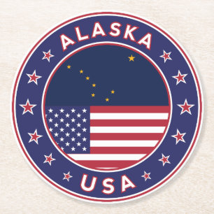 Alaska Runder Pappuntersetzer