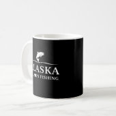 Alaska Salmon Fishing Adventure Angler Kaffeetasse (Vorderseite Links)