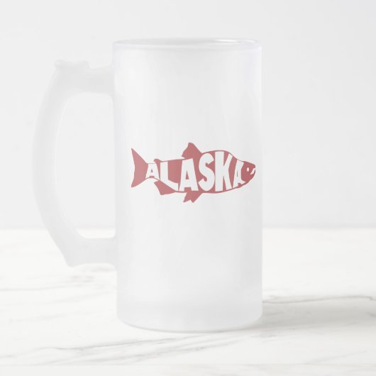 Alaska Salmon Mattglas Bierglas (Links)