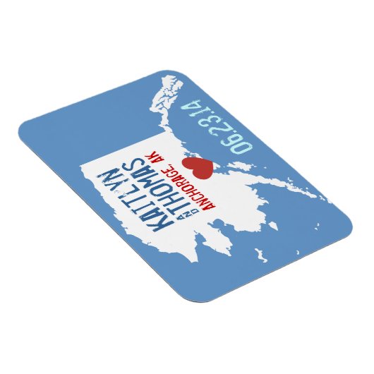 Alaska Save the Date - Individuell gestaltete Stad Magnet (Rechte Seite)