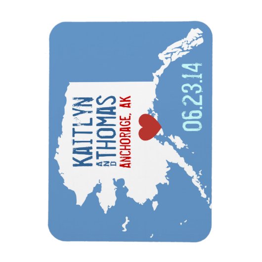 Alaska Save the Date - Individuell gestaltete Stad Magnet (Vertikal)
