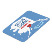 Alaska Save the Date - Individuell gestaltete Stad Magnet (Linke Seite)