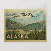 Alaska Save the Date Vintage Postkarten (Vorderseite)