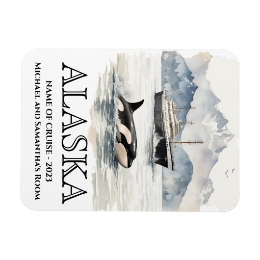 Alaska Schifffahrt Orcas Magnet (Horizontal)