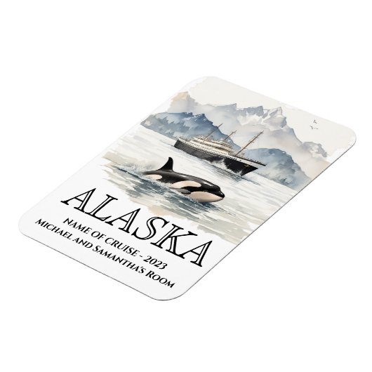 Alaska Schifffahrt Orcas Magnet (Linke Seite)
