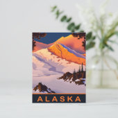 Alaska, Schneeberge, Reisen Postkarte (Stehend Vorderseite)