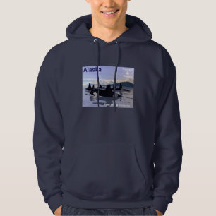 Alaska-Schwertwale-Briefmarke Hoodie