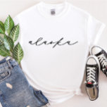 Alaska Script Staat FrauenT - Shirt<br><div class="desc">Jeden Tag fügen wir neue Designs hinzu!</div>