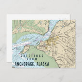 Alaska-Seekarte Postkarte (Vorne/Hinten)