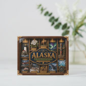 Alaska Shadow Box 3D Figurine Staat Postkarte (Stehend Vorderseite)