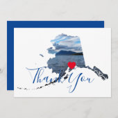 Alaska Shape Foto Dankeskarte (Vorne/Hinten)