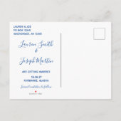 Alaska Shape Foto Rotes Herz Save the Date Ankündigungspostkarte (Rückseite)