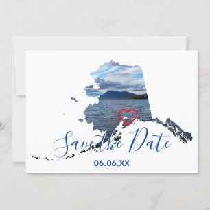 Alaska Shape Foto Save the Date Ankündigung