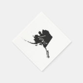 Alaska Shaped Black Chalkboard Alaskan Liebe Serviette (Ecke)