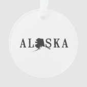 Alaska Shaped Letter Alaskan Staat Name Word Art Ornament (Vorderseite)