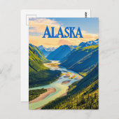 Alaska-Sicht Postkarte (Vorne/Hinten)