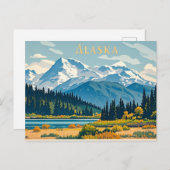 Alaska-Sicht Postkarte (Vorne/Hinten)