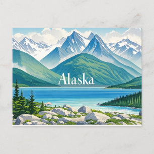 Alaska-Sicht Postkarte