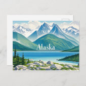 Alaska-Sicht Postkarte (Vorne/Hinten)