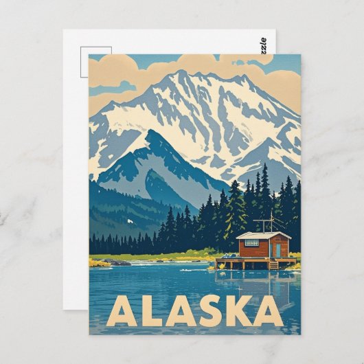 Alaska-Sicht Postkarte (Vorne/Hinten)