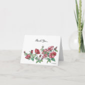 Alaska Sitka Rose mit Hummelfarbe Dankeskarte (Vorderseite)