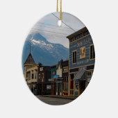 Alaska Skagway Town Gebäude Foto Keramik Ornament (Rechts)